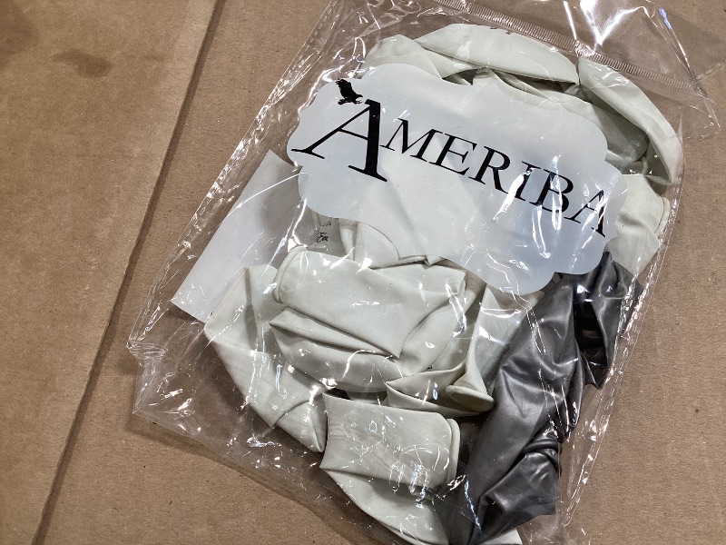 Photo 1 of 30PC Biodegradable Remembrance Balloons: White & Silver Personalizable Funeral Balloons for Balloon Releases & Sympathy Gifts | Created/Sold by AMERIBA, a USA company (Variety Pk White, Black Writing)