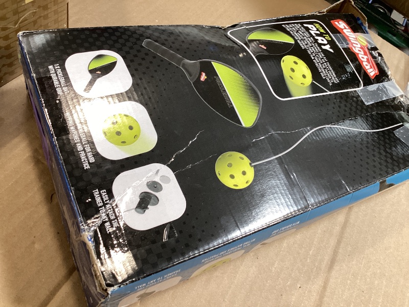Photo 1 of Swingball Pickleball Wall Trainer Set – Portable Solo Practice Paddle, Real Ball for Indoor and Outdoor, Designed to Improve Control, Accuracy, Reflexes & Overall Skill Development, Ages 6+