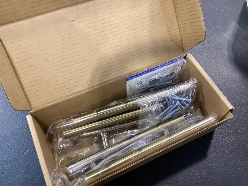 Photo 1 of Ravinte 5 Pack Kitchen Cabinet Handles Champagne Bronze 4 Inch Hole Center Stainless Steel Pulls for Dresser Drawer Cupboard Handles with Screwdriver, 6-3/8 Inch Length