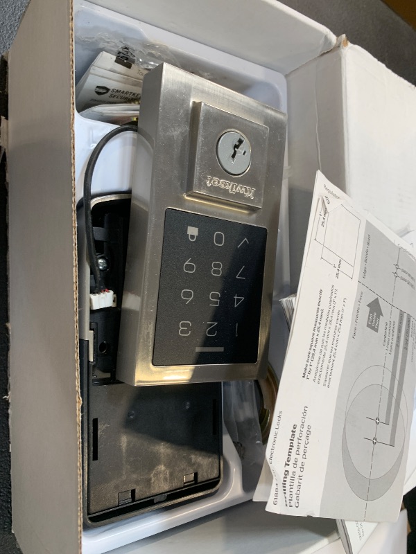 Photo 1 of Kwikset SmartCode 270 Keyless Entry Electronic Touchpad Deadbolt Door Lock with Auto-Lock, Custom User Codes, Advanced Security in Satin Nickel Contemporary