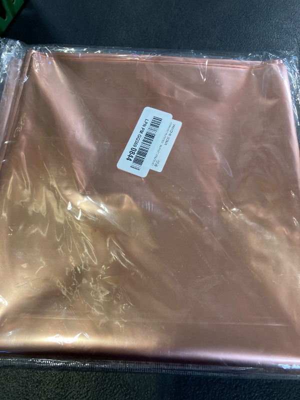 Photo 1 of Just Shimmer 2 pcs Rose Gold Tablecloth Plastic -Stunning Metallic Matte Finish, 40" x 108" Bachelorette Table Cloth, Perfect for Wedding Birthday Party Anniversary Event Bridal Shower Decorations
