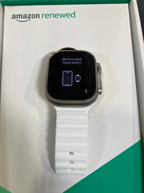 Photo 1 of ITEM IS LOCKED --------------------------------------------------Apple Watch Ultra 2 [GPS + Cellular, 49mm] - Titanium Case With White Ocean Band, One Size (Renewed Premium)