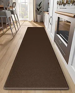 Photo 1 of Kitchen Mats for Floor - 17"x79" Anti Fatigue Mats for Kitchen Floor - Non Slip Cushioned Rugs for Standing - Brown
