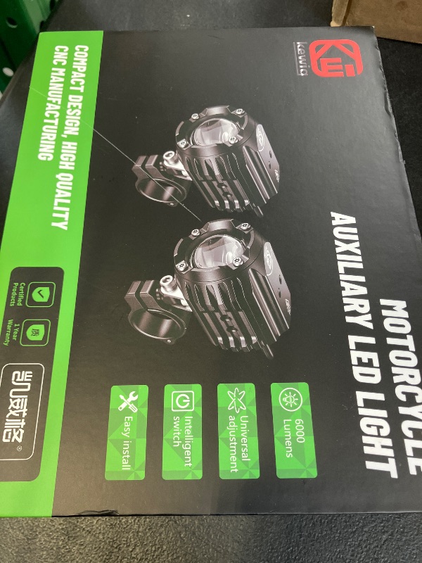 Photo 1 of Motorcycle Auxiliary LED Light Driving Spotlights White/Amber Fog Lights with Mount Brackets Wire Harness Waterproof Offroad Work Lights Compatible with Motorcycle J-eep Car Truck 60W Driving Lamps