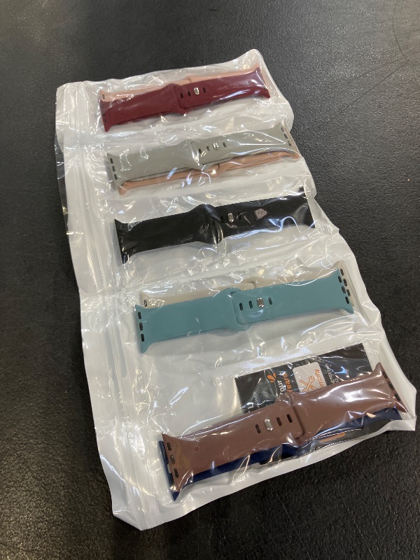 Photo 1 of 10 Pack Silicone Bands Compatible with Apple Watch 38mm 40mm 41mm 42mm 44mm 45mm 46mm 49mm Women Men, Soft Waterproof Replacement Wrist Sport Band for iWatch Series 11 10 9 8 7 6 5 4 3 2 1 SE Ultra