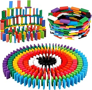 Photo 1 of ULT-unite 120pcs Wooden Dominos Blocks Set, Kids Game Educational Play Toy, Domino Racing Toy Game