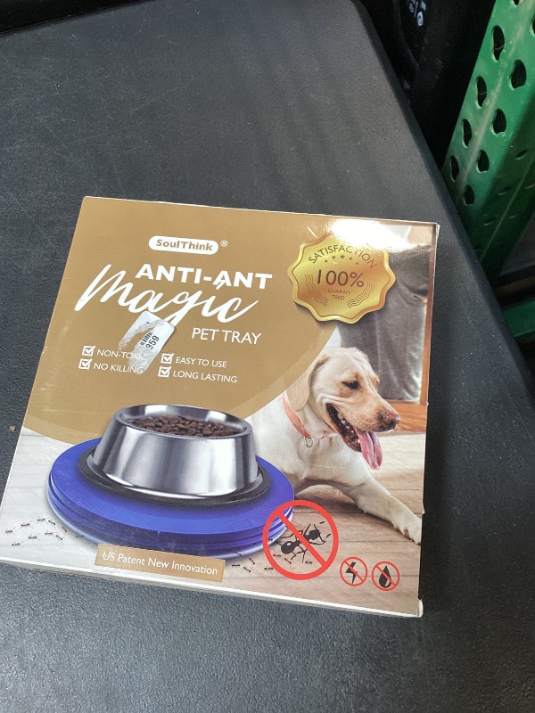 Photo 1 of SoulThink® Ant Proof Cat Dog Bowl Tray - New Innovation Anti Ant Pet Food Dish Indoor No Chemical No Water Needed Different from Traditional Trap (Turquoise Green)