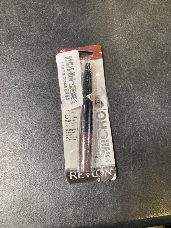 Photo 1 of REVLON ColorStay Micro Easy Precision Liquid Eyeliner, Waterproof, Smudgeproof, Longwearing with Felt Tip Applicator, 302 What the Fudge, 0.057 fl oz