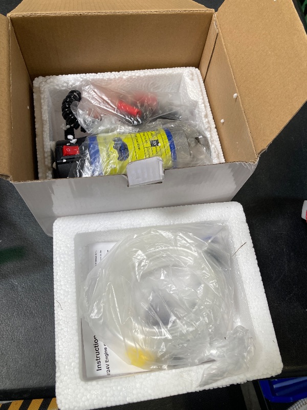 Photo 1 of Vevitts Engine Oil Pump, Portable Electric Self-Priming Motor Oil Pump for Car Motorcycle and Boat Engine Oil Transfer Change Pump 12V 100W