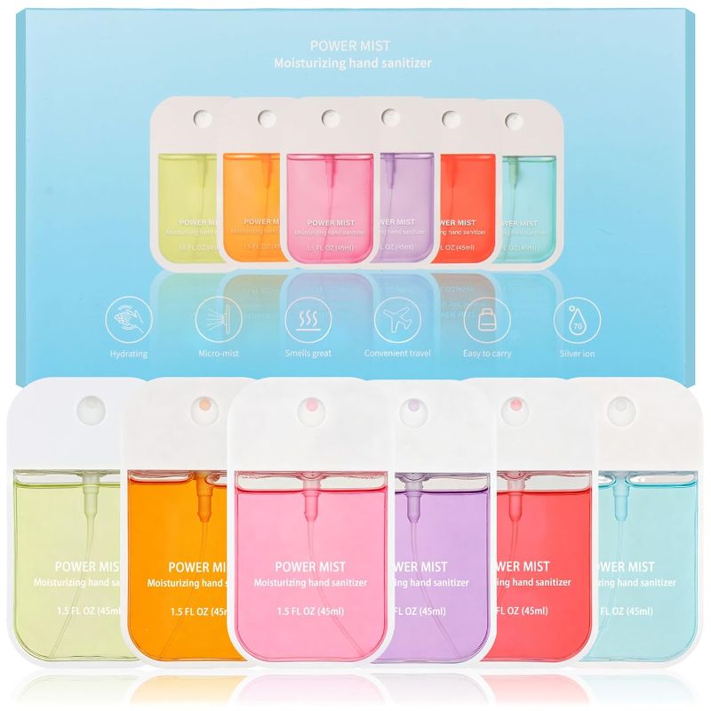 Photo 1 of Hand Sanitizer Spray 6 Pcs ?Portable Power Mist Hydrating Quick-Dry Travel Size for Adults and Kids?6 Scents,1.3 Fl Oz?