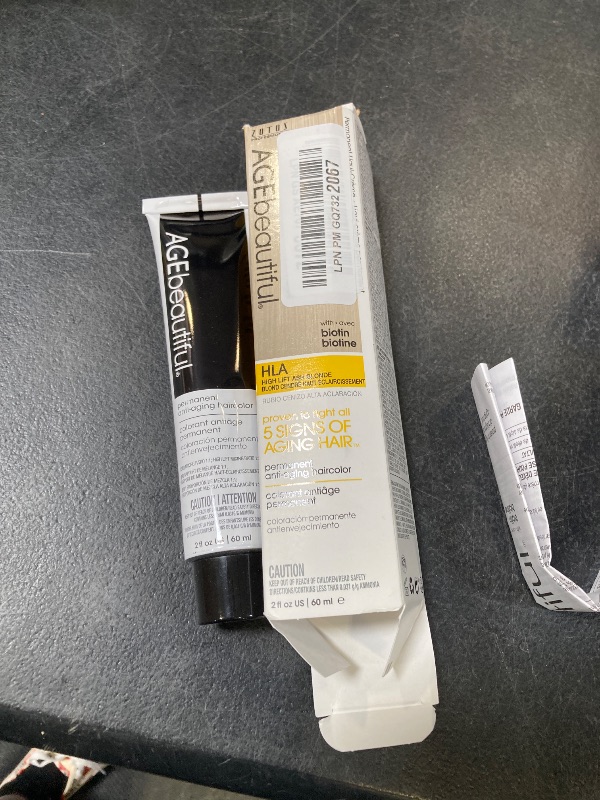 View 2 of AGE beautiful Permanent Hair Dye HLA High Lift Ash Blonde - Ash Blonde Hair Color Cream with 100% Gray Coverage, Anti-Aging Biotin Formula for Thicker, Fuller Hair, Professional Salon Quality