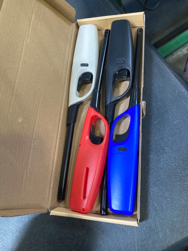 Photo 1 of 4 Pack Lighter Refillable Butane Lighters, Long Lighters for Candle Camping Fireplace Party BBQ Grill(Fuel Not Included)