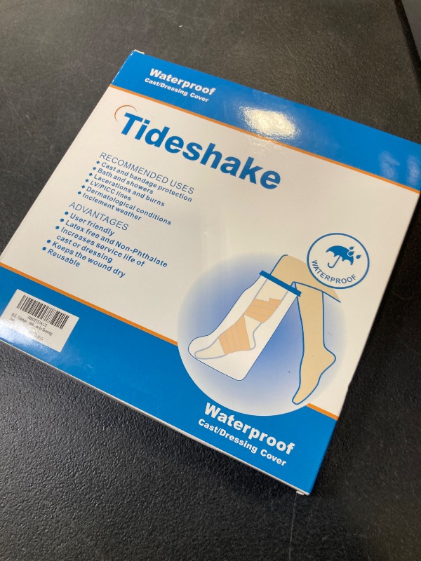 Photo 1 of Tideshake - 100% Waterproof Leg Cast Cover for Showering, Reusable Adult Short Leg Cast Protector, Cast Covers for Shower Leg, Cast Bag for Shower, Cast Cover for Showering Foot