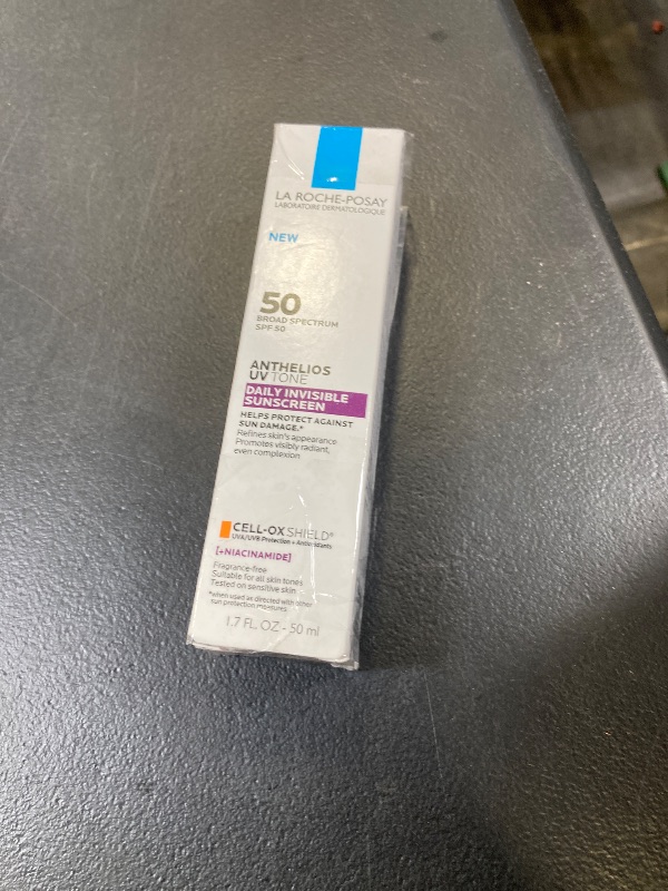 Photo 1 of La Roche Posay Anthelios UV Tone Sunscreen SPF 50, Daily Sunscreen for Face with Niacinamide, Broad Spectrum Invisible SPF Protection for Discoloration and Uneven Skin