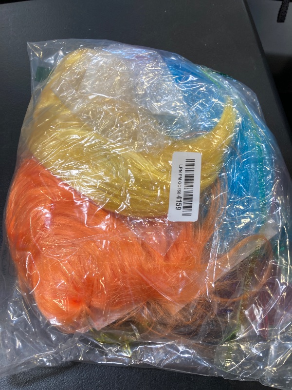 Photo 1 of LOHO MAGICA 6 Pack Colored Wigs, Funky Colorful Wigs, Short Bob Hair Wig, Neon Party Wigs with Rimless Heart Sunglasses