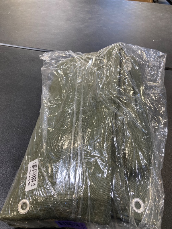 View 3 of Tarpware 12'x12' 25Mil Ultra-Heavy Duty Waterproof Organic Silicone Coating Green Canvas Tarps with Grommets&Reinforced Edges, UV Resistant Durable Canvas Tarpaulin, Cover for Pool/Boat/Tent,Full Size