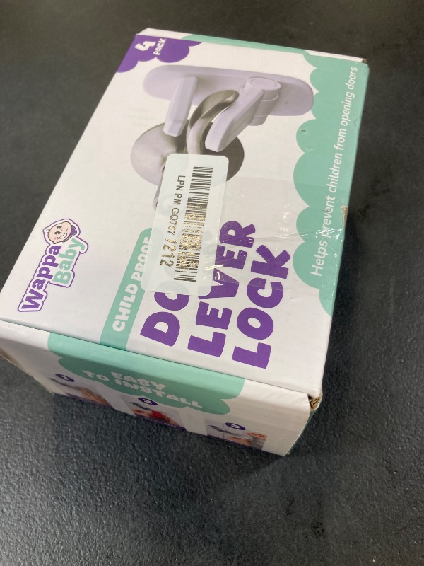 Photo 1 of Door Lever Locks (4 Pack) - Prevents Toddlers from Opening Doors - Durable ABS with 3M Adhesive - Easy One-Hand Operation for Adults, No Tools Needed