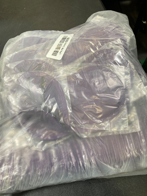 Photo 1 of Tarpop 200 Pcs Eye Mask Sleeping Blindfold Eye Cover with Adjustable Strap for Games Party Team Building Travel Individually Wrapped Sleep Mask for Women Men (Purple)