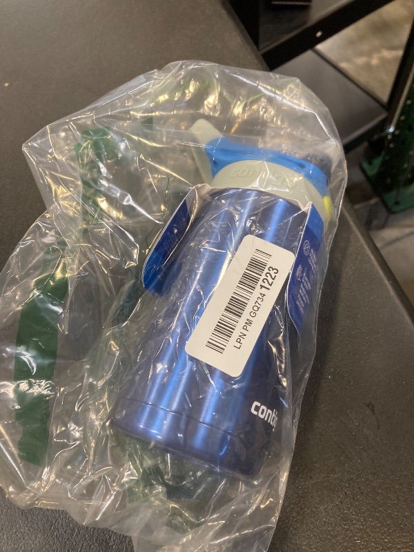 Photo 1 of Contigo Autospout Water Bottle with Straw 13 oz Blue Poppy/Glacier