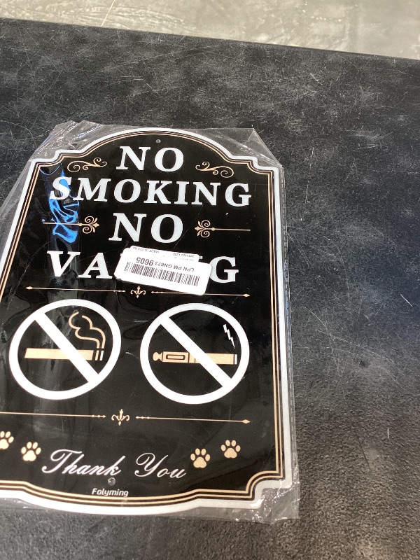 Photo 1 of No Smoking No Vaping Sign - 12 x 8" No Smoking Signs For Business Inside Prohibido Fumar No Vapor Sign For Outdoor Indoor Home Rust-Free Aluminum Weatherproof Easy to Install (2 Pack)