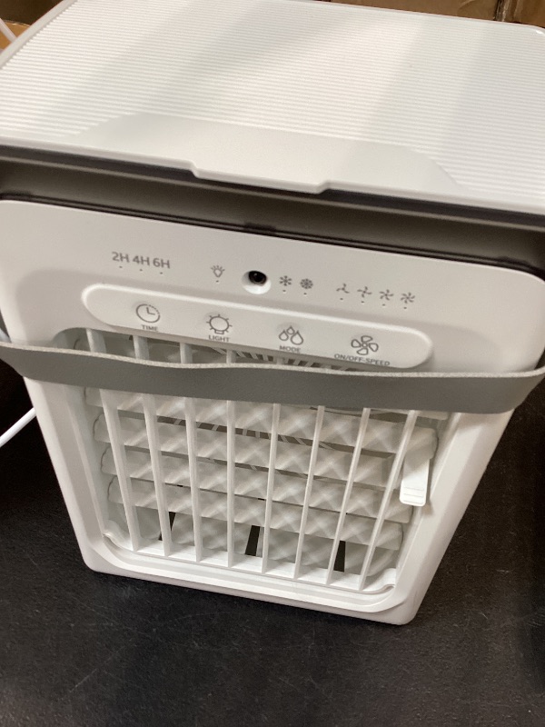 Photo 1 of Portable Air Conditioners, 4-Speed Mini Air Conditioner, 3-in-1 Personal Cooling Fan, Small AC Unit With 1000ml Water Tank, 2/4/6H Timer, USB Powered (5V 2A Adapter Included) for Bedroom Office Desk