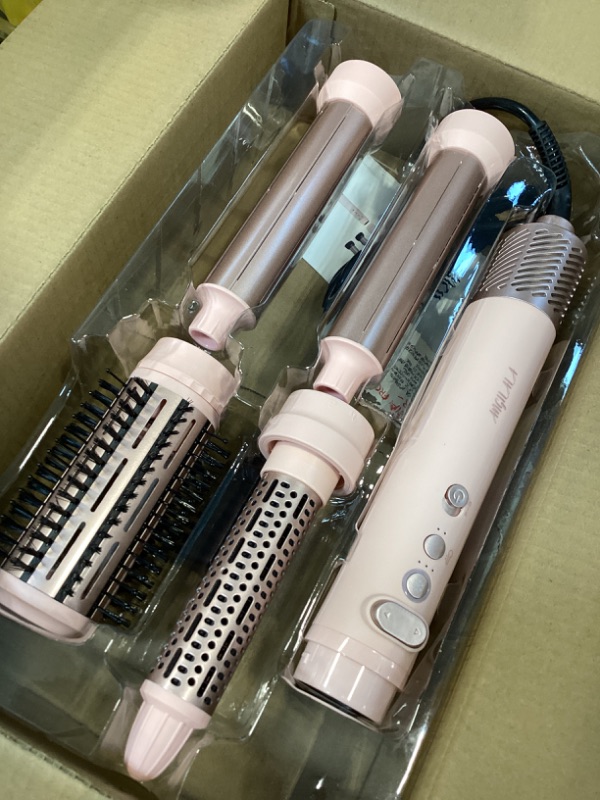 View 5 of ANGILALA Rotating Hair Dryer Blow Brush, Multi Hot Air Styler Wrap, 105,000 RPM High-Speed Volumizing Spinning Blow Dryer Brush with Auto Curlers, Dry & Smooth & Curl & Volumize All in One