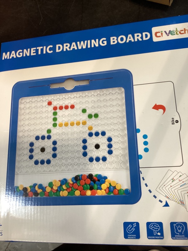 Photo 1 of Large Magnetic Dots Board for Kids, Magnetic Drawing Board for Toddlers, Magnetic Dot Art with Magnetic Pen, Montessori Preschool Education Travel Toys for Kids Boys Girls Age 2 3 4 5 6 7 Years Old
