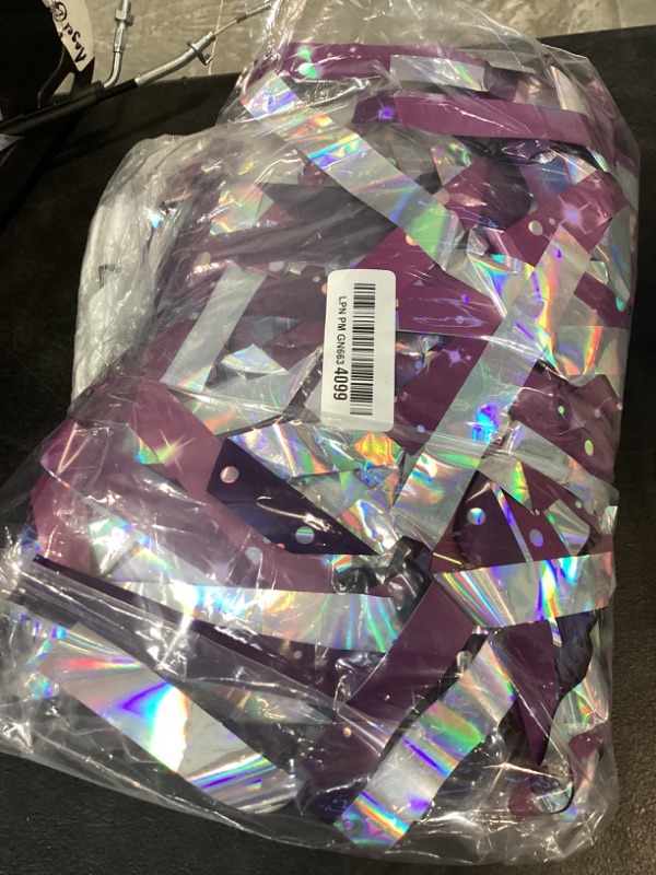 Photo 1 of Vagilelf 3 PCS Purple Galaxy Foil Curtains Backdrop for Space Themed Party Decorations, 3.3 x 6.6 ft Pink Tinsel Curtains, Foil Fringe for Photo Booth, Outer Space Birthday or Party