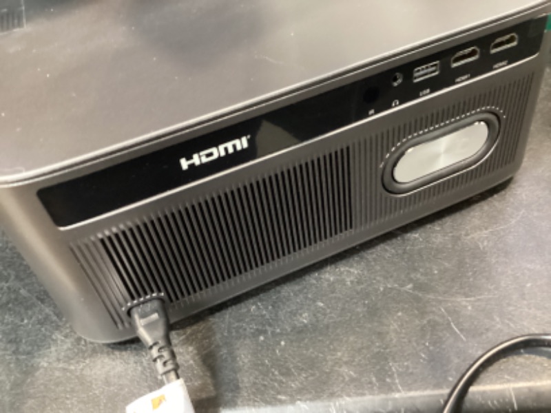 Photo 1 of HAPPRUN 2500 ANSI Lumens Outdoor Projector with Built-in Streaming Apps, 4K Decoding Resolution, Dolby Audio, WiFi 6 and Bluetooth 5.2 for Indoor and Outdoor Home Theater