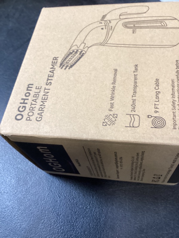 Photo 1 of OGHom Steamer for Clothes, Handheld Clothing Steamer for Garment, 240ml Big Capacity 700W Portable Travel Steam Iron (Only for 120V)