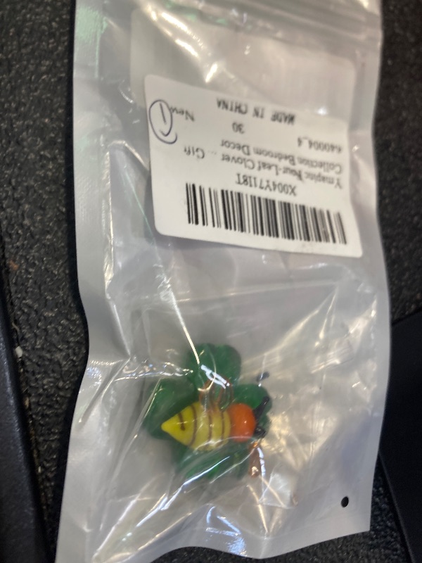 Photo 1 of Ymapinc Four-Leaf Clover Glass Bee Animals Gifts, 2 inch Animal Figurines Bees Tiny Hand Blown Glass Thoughtful Gift Collection Bedroom Decor