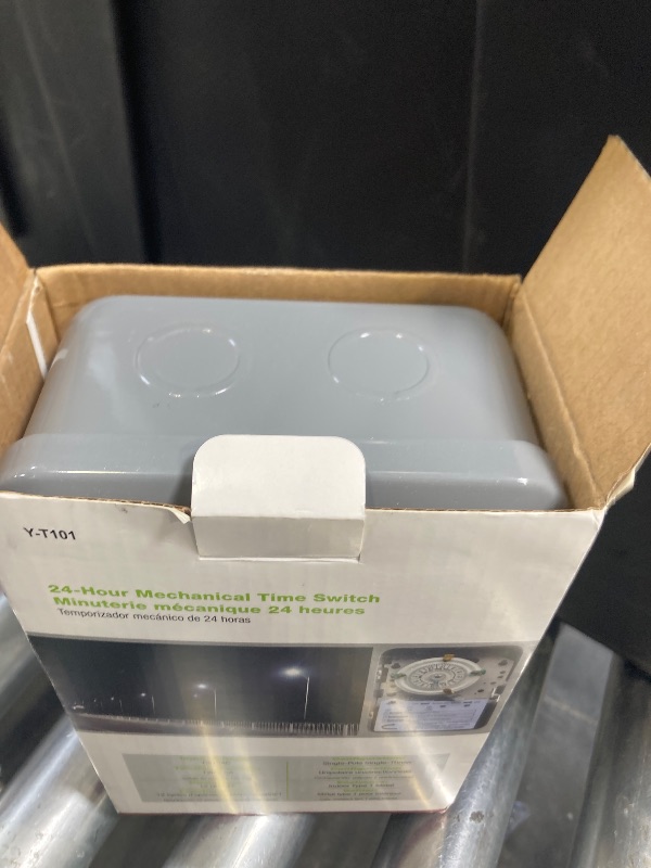 Photo 1 of T101 Mechanical Time Switch,24-Hour 120 V Mechanical Time Switch,Reliable Control for Various Loads,12 ON/Off Operations - Manual Override & Included Trippers