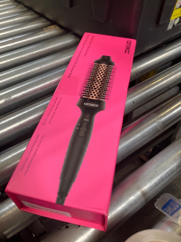 Photo 1 of amika blowout babe thermal ionic hairbrush – ionic ceramic round hot styling brush for smoothing & volume, add shine & tame frizz (barrel 1.5?) – styling tool (black)