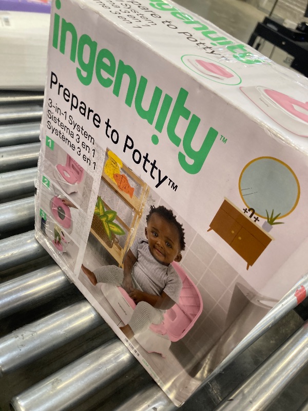 Photo 1 of Ingenuity Prepare to Potty 3-in-1 System - Potty Training Toilet, Topper, Step Stool, Easy Setup, Pink, For Toddlers 18 Months+