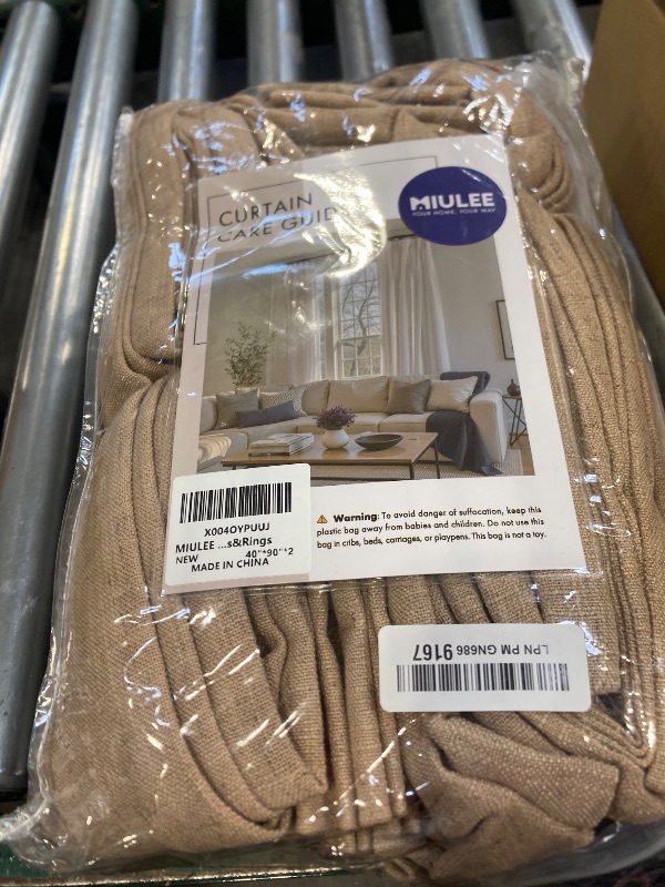 Photo 1 of MIULEE Pinch Pleated Thick Linen Curtains 90 Inches Long 2 Panels for Living Room Bedroom, Memory Trained Pinch Pleat Drapes Back Tab Light Filtering Natural Ivory Cream Window Curtains with Hooks