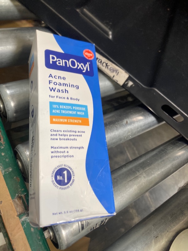 Photo 1 of PanOxyl 10% Benzoyl Peroxide Acne Foaming Wash, Maximum Strength, Daily Acne-Fighting Face and Body Cleanser, Face Wash to Clear, Treat and Prevent Acne Pimples and Stubborn Breakouts, 5.5 Oz Tube