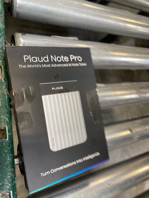Photo 1 of Plaud Note Pro AI Voice Recorder, Transcribe & Summarize with AI Note Taker for Meetings & Calls, Professionals & Teams, Supports 112 Languages, Ultra-Slim, InstantView Display, Case Included, Silver