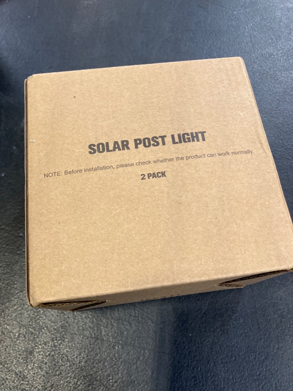 Photo 1 of Toeuie Solar Post Cap Lights, 2-Pack Fence Post Solar Lights for 4x4 Wood/Vinyl Posts, IP65 Waterproof, 10-12 Hours of Illumination with 3 Lighting Modes for Garden/Patio/Porch - White