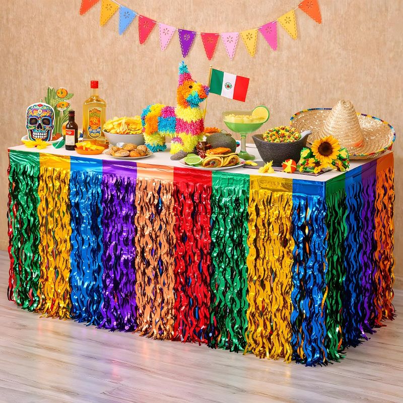 Photo 1 of HOME Cinco De Mayo Decorations -  Table Skirts for Fiesta Party Decorations. 5 De Mayo Banner