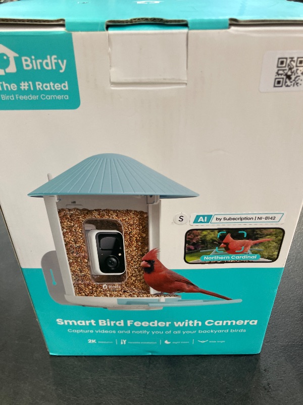 Photo 1 of NETVUE by Birdfy Smart Bird Feeder with 2K HD AI Camera Solar Powered, Wireless Wildbird Watching, Live Stream&Color Night Vision, Auto-Capture & Notify, Free Cloud Storage(AI by Subscription)