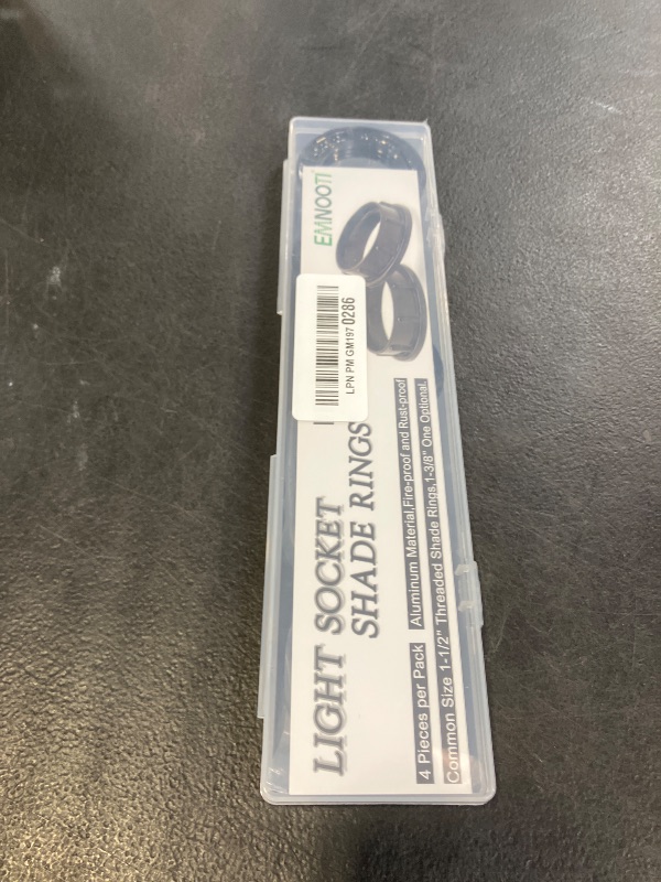 Photo 1 of Aluminum Socket Shade Rings - Medium Base E26, Retaining Rings for Glass Lamp Shades/Light Fixtures, Lock Thread Diameter 1-1/2 Inches