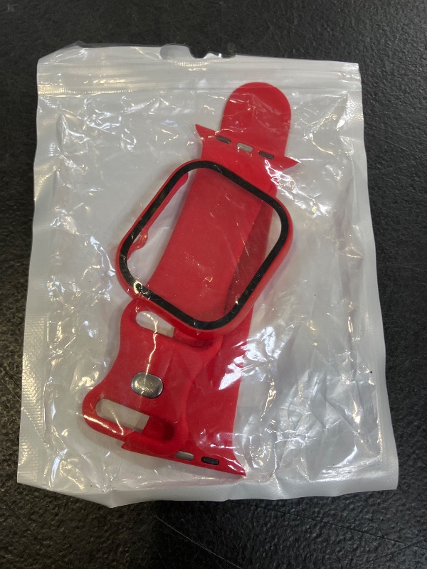 Photo 1 of CREFORT Sport Bands Compatible with Apple Watch Band Women Men 40mm 38mm 41mm 42mm 44mm 45mm 46mm 49mm ,Soft Wristband Waterproof Replacement Strap for iWatch Bands Series 11 10 9 8 7 6 5 4 3 2 1 SE Ultra Red
