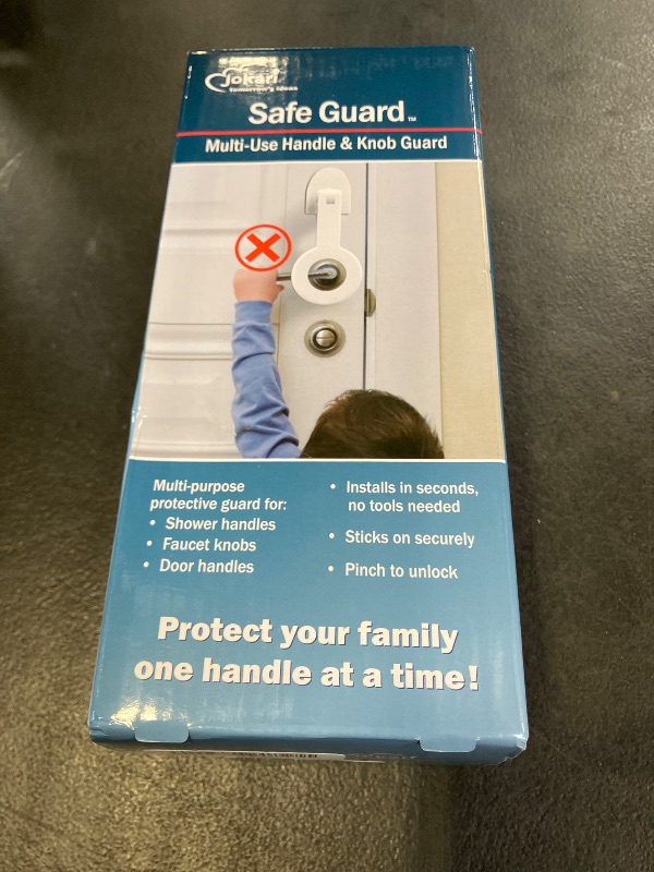 Photo 1 of Jokari Child Safety Guard Multi-Use Lock for Sink, Shower, and Door Knobs Prevents Hot Water Burns and Unsupervised Access Easy Install Childproof Protection for Home Safety