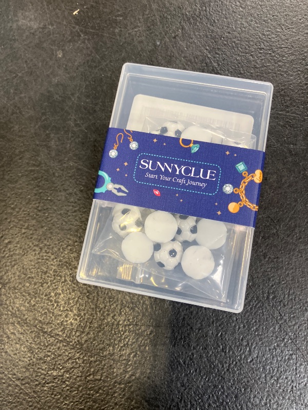 Photo 1 of SUNNYCLUE 50Pcs Sports Flatback Resin Charms Football Cabochons Flat Back 15.5mm Mini Sport Soccer Ball Charm Beads for DIY Scrapbooking Phone Case Boxes Embellishments Jewelry Making Crafts Decor