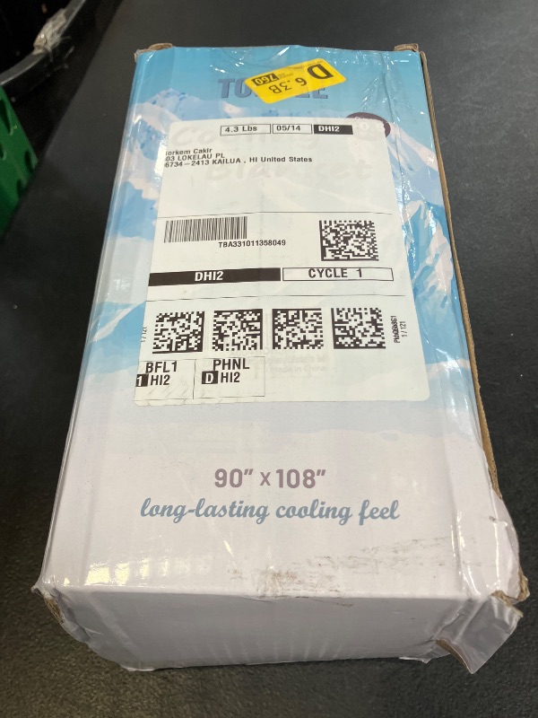 Photo 1 of Topcee Cooling Blanket(90"x108"King Size) for Night Sweats Absorbs Heat to Keep Adults Cool on Warm Nights, Q-Max 0.5 Cooling Blankets for Hot Sleepers, Ultra-Cool Lightweight Blanket for Bed
