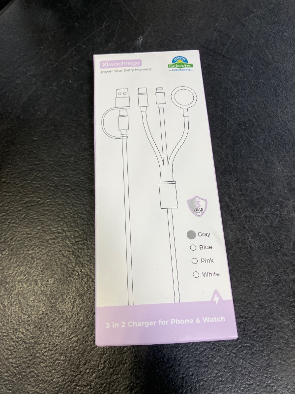 Photo 1 of Travel Essentials for Apple Watch Charger,iPhone Charger,3 in 2 Type C/L/Magnetic Fast Charging Cable,Multi Charging Cable Portable Designed for iWatch Series,iPhone 17-11,Galaxy S26-S21,Car-4FT
