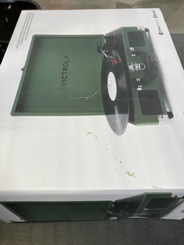 Photo 1 of Victrola Journey II (2025 Model) – Bluetooth Suitcase Record Player – Built-in Stereo Speakers with Enhanced Bass, 3-Speed Turntable, Bluetooth Input and Output, RCA & Headphone Outputs (Green)