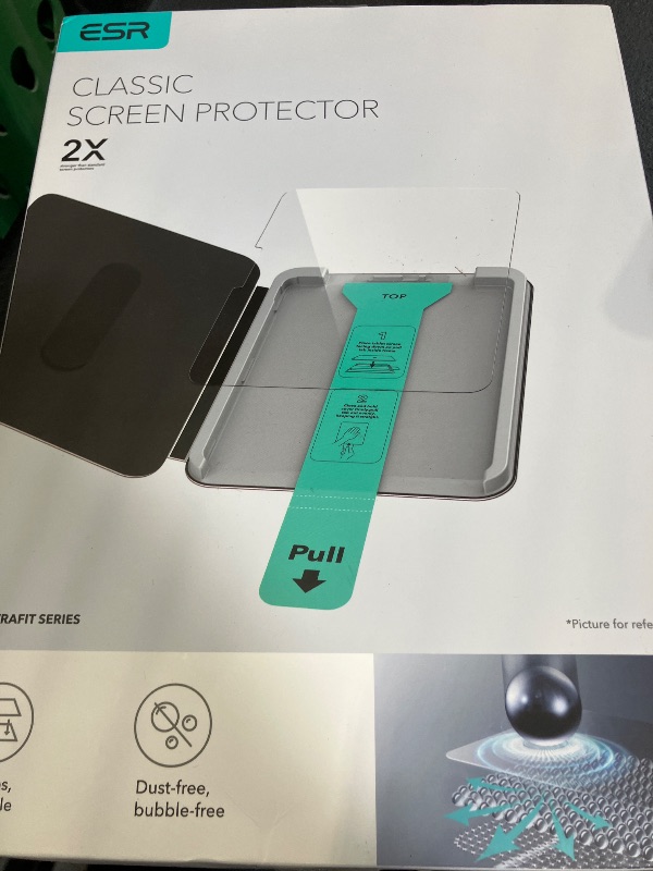 Photo 1 of ESR 2 Pack Screen Protector for iPad Pro 11 Inch (M5/M4) 2025/2024, 9H Tempered Glass Film with Ultra Fit Tray, Scratch Resistant, HD Clarity, Bubble Free Application, Apple Pencil Support