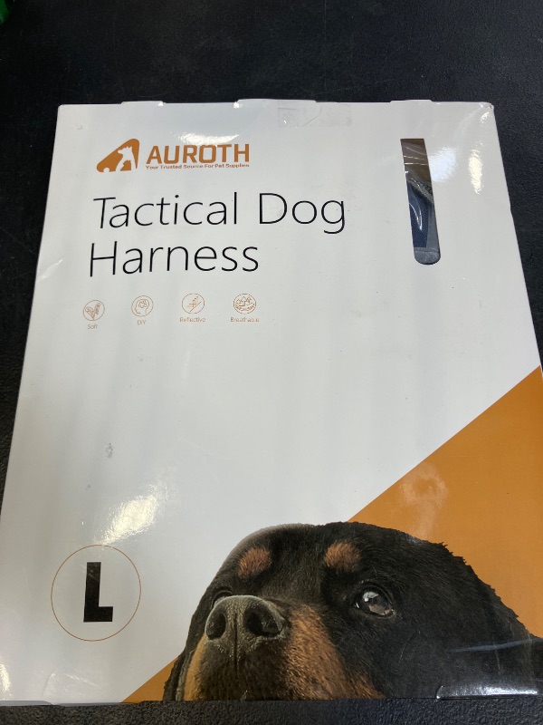 Photo 1 of AUROTH Tactical Dog Harness for Small Medium Large Dogs No Pull Adjustable Pet Harness Reflective K9 Working Training Easy Control Pet Vest Military Service Dog Harnesses (L, Denim Blue)