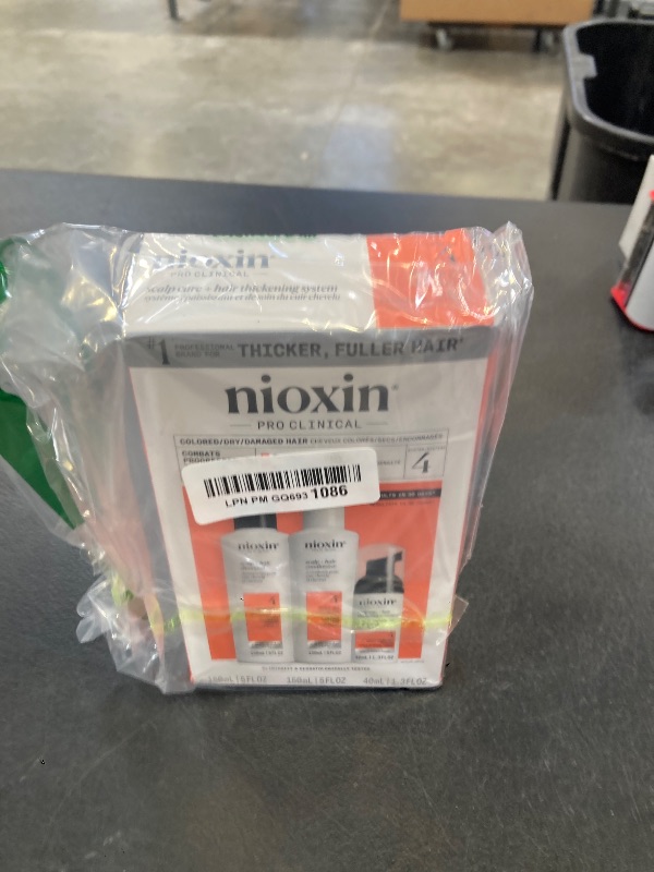 Photo 1 of Nioxin Scalp + Hair Thickening System 4 | For Colored or Damaged Hair with Progressed Thinning| With Niacinamide and Biotin | Trial Size | 1 Month Supply